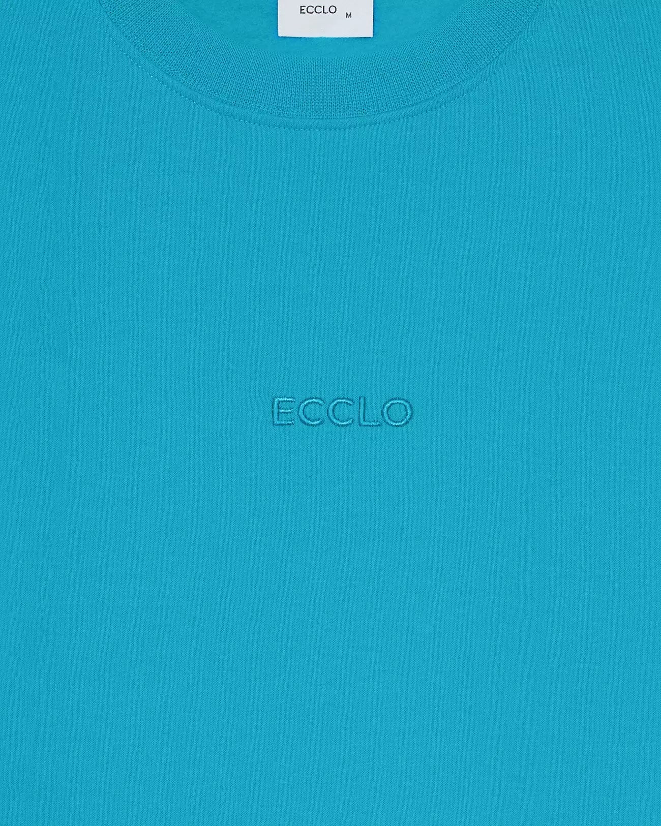 Sweat col rond Turquoise