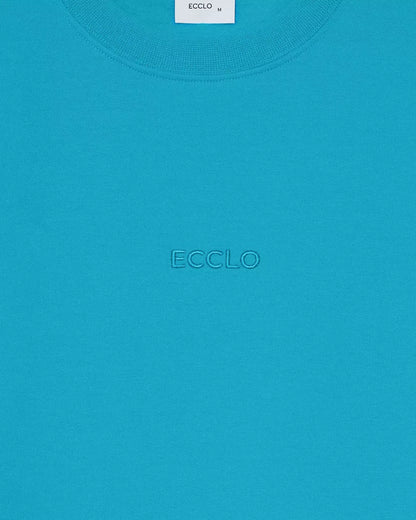 Sweat col rond Turquoise