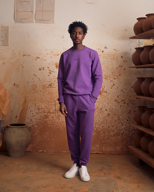 Sweat col rond Violet