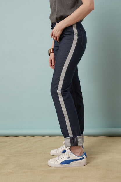 jean femme avec bande