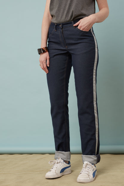 jean femme avec bande