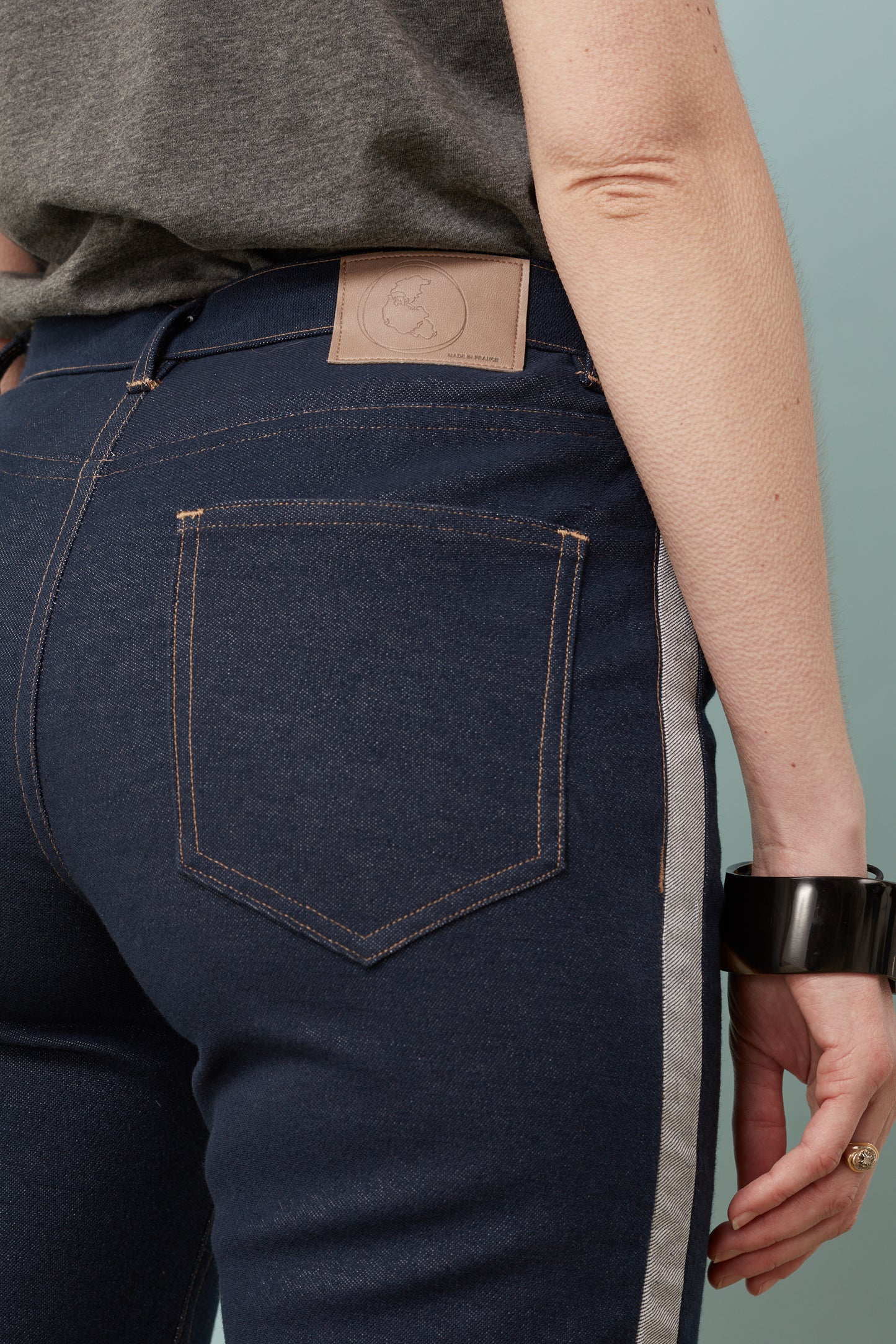 jean femme avec bande