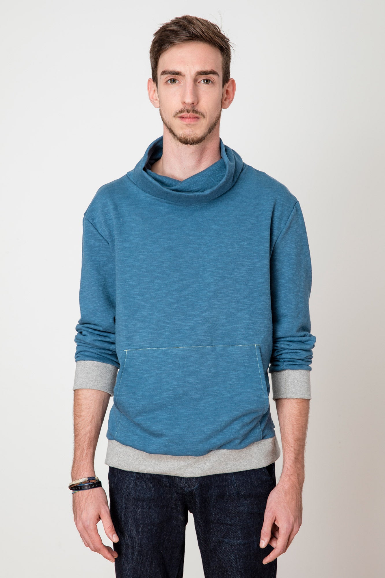 Sweat haut turquoise